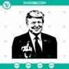 Donald Trump giving middle finger SVG illustration. Bold design of Trump showing middle finger gesture. Trump middle finger SVG for digital use.