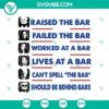 Funny Republican women's SVG design for Cricut, featuring "Trump Raised The Bar Harris Failed" text. Great for crafting projects.
