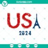 USA 2024 Eiffel Tower SVG featuring Team USA and Paris 2024 Summer Olympics design, ideal for crafting projects.