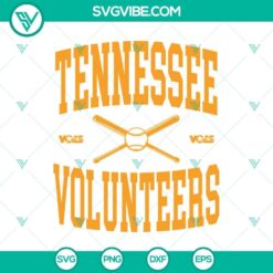 Tennessee Vols baseball-themed SVG design with Tennessee Volunteers mascot logo, ideal for digital sports apparel and crafts.
