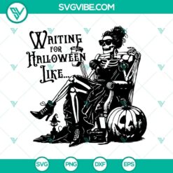 Skeleton lady holding a wine glass with a funny "Waiting For Halloween Like" quote in SVG format. Ideal for Halloween decor and crafts.