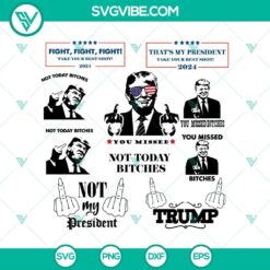 Trump Shooting 2024 SVG Bundle with Trump Rally Shooter design for Cricut, SVG and PNG files included. Ideal for Trump supporters.