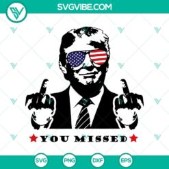 Trump 2024 SVG design featuring a shooting theme, ideal for Cricut projects.
