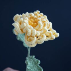 Crochet Chrysanthemum PDF Pattern with Free Video Tutorial - Floral crochet pattern for beginners, step-by-step instructions and video guide.