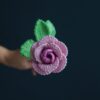 Crochet French Rose PDF Pattern with Free Video Tutorial, perfect for crafting enthusiasts.