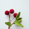 Crochet litchi branch PDF pattern with video tutorial for crafting enthusiasts.