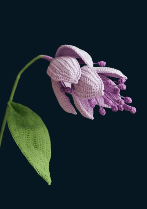 Crochet Medinilla Magnifica Flower PDF Pattern with Free Video Tutorial - Detailed instructions for crafting a crochet flower in a digital format.