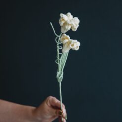 Crochet Peruvian Daffodil PDF pattern with free video tutorial showing detailed step-by-step instructions.