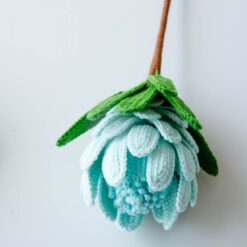 Crochet Princess Protea PDF pattern with instructional video, ideal for crafting projects.