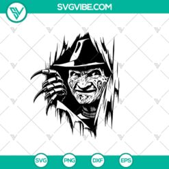 Freddy Krueger peeking SVG for Halloween, comical design in PNG, DXF, EPS formats for downloads.