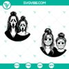 Ghostface Jason Mom And Daughter SVG design with Funny Halloween Mom SVG for Cricut Downloads, ideal for Halloween crafting.