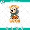 Meow Ween Halloween Cat Killer SVG design for download in PNG, DXF, EPS formats, ideal for spooky Halloween crafts.