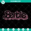 Barbie rhinestone template SVG for cutting machines, ideal for DIY crafts and fashion design projects.