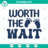 Unique "Worth The Wait" SVG file with modern design for crafting projects. Ideal for print on demand.
