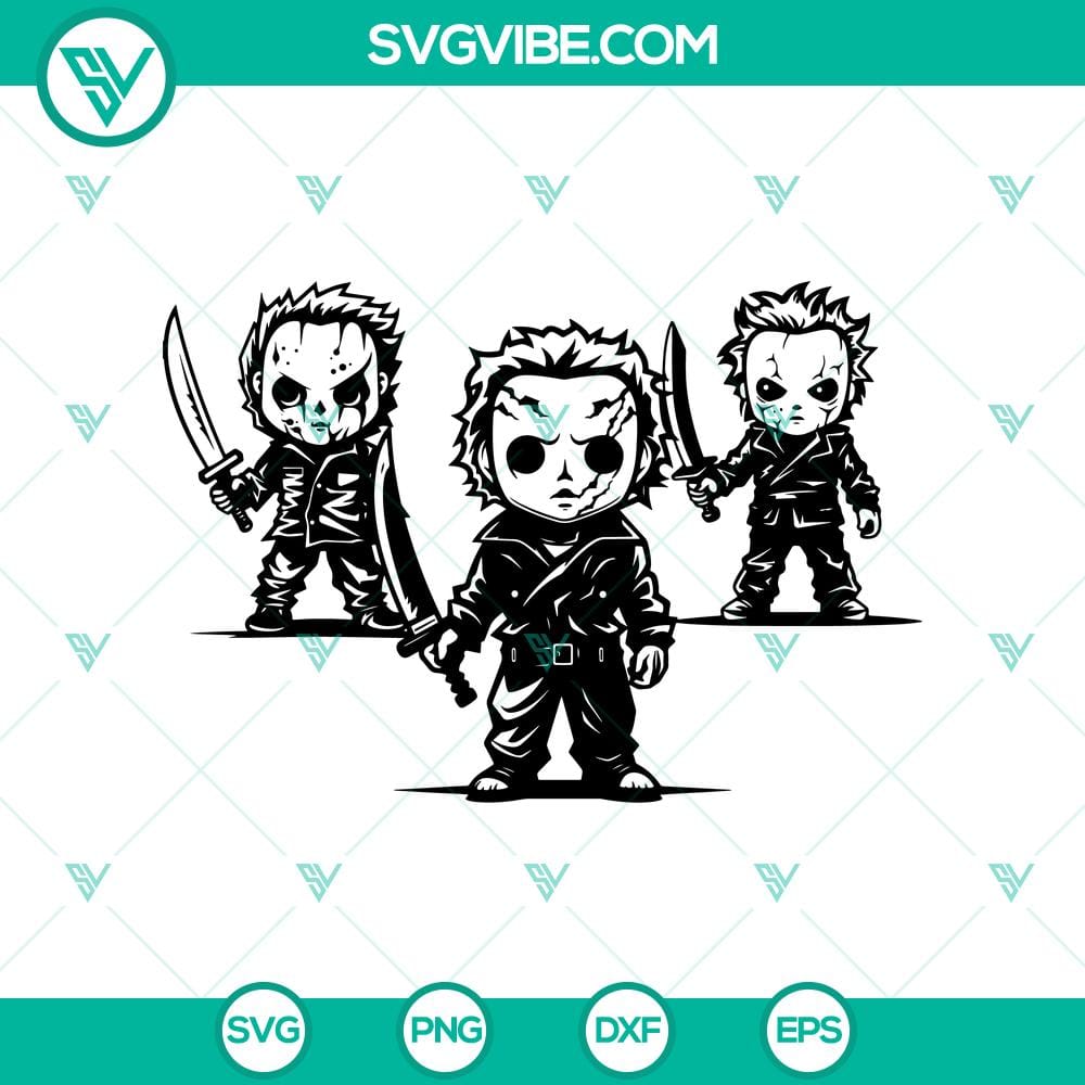 baby-michael-myers-svg.jpg Baby Michael Myers SVG design for Cricut, featuring Killer Michael Myers from Horror Movie - perfect for Halloween crafting projects.
