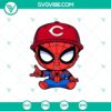 Baby Spiderman Cincinnati Reds Baseball SVG - MLB Spiderman and Cincinnati Reds logo design perfect for Cricut projects.