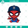 Baby Spiderman Houston Astros baseball SVG design, perfect for MLB fans, suitable for Cricut crafting.