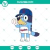 Bluey Cleveland Guardians baseball SVG for MLB fans for crafting with Cricut.