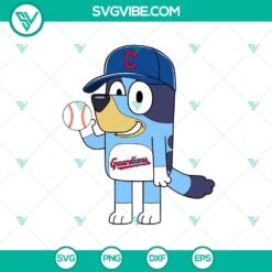 Bluey Cleveland Guardians baseball SVG for MLB fans for crafting with Cricut.