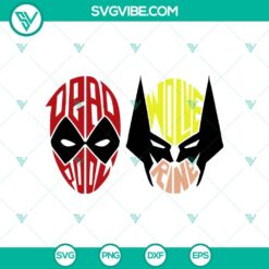 Deadpool and Wolverine Bestie SVG featuring Marvel Bestie Couple design for Cricut Files. Best Friends SVG for superhero fans.