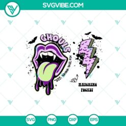 Ghouls Just Wanna Have Fun Vampire Lips SVG design for Halloween crafts, with Halloween SVG PNG files for Cricut cutting machine.
