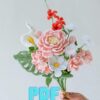 Peony bouquet tutorial PDF pattern and video guide for crafting, perfect for floral enthusiasts and DIY projects.