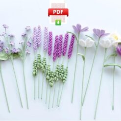 Lavender and Gesang Flower Arrangement – PDF Pattern with Video Tutorial 4