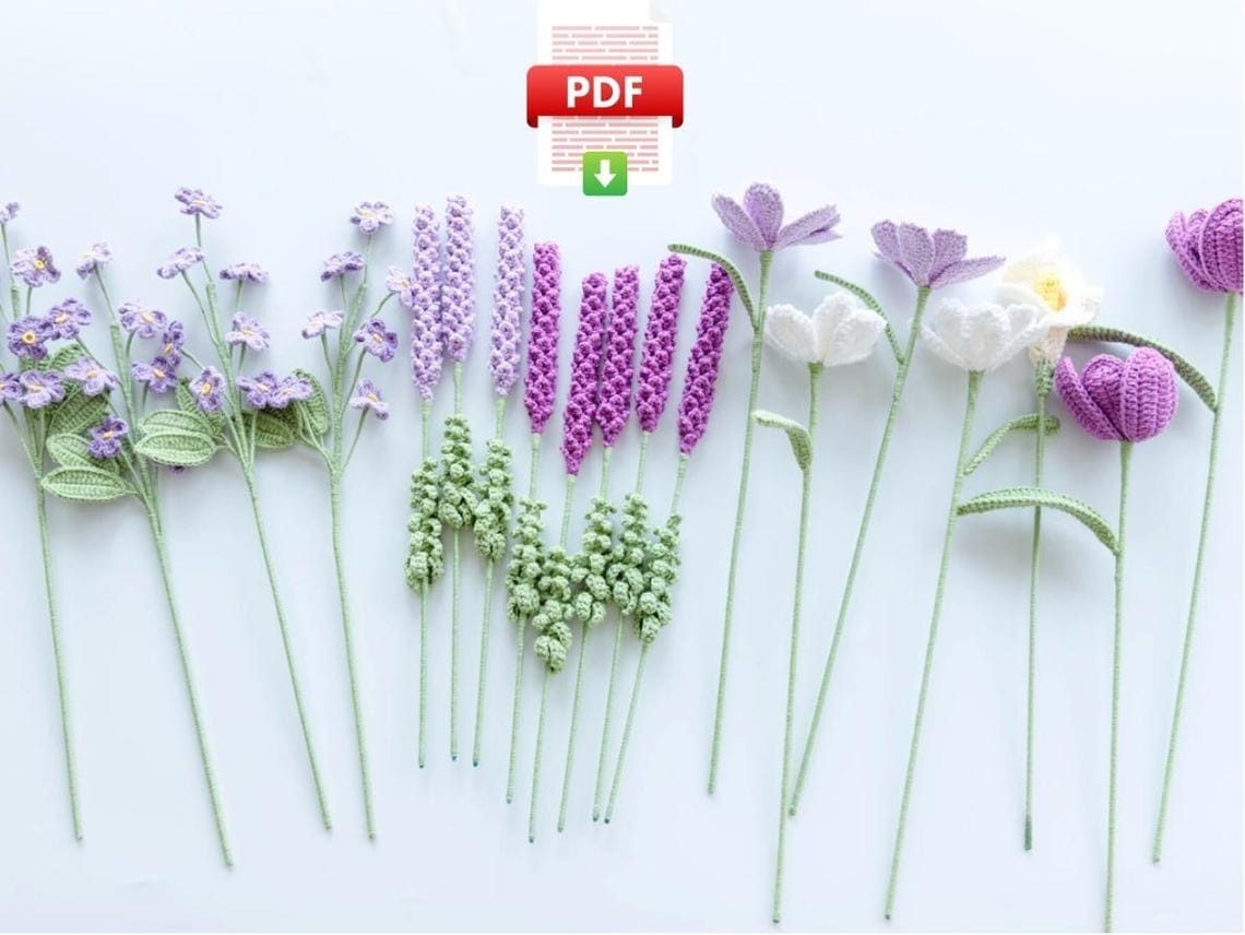 il_1140xN.6257840425_ie8l Lavender and Gesang Flower Arrangement – PDF Pattern with Video Tutorial 2