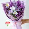 Lavender and Gesang flower arrangement PDF pattern with video tutorial, perfect for DIY floral enthusiasts.