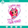 Karol G Carolina The Mermaid SVG featuring Carolina Mermaid and Bichota Season design, suitable for SVG PNG Cricut crafting.