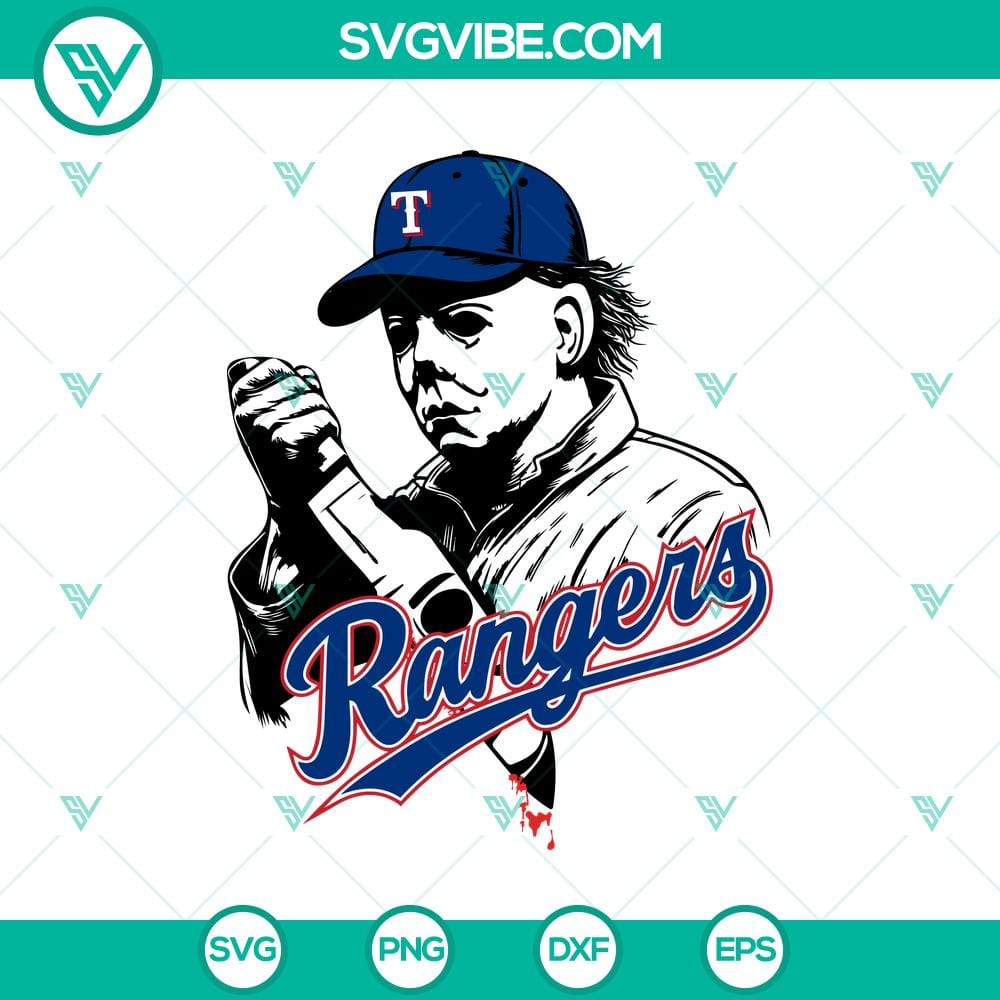 michael-myers-horror-texas-rangers-mlb-svg.jpg Michael Myers Horror Texas Rangers MLB SVG with baseball theme, perfect for Halloween fans and Texas Rangers supporters.