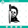 Michael Myers peeking SVG design for Cricut, with spooky horror face in peekaboo style. Great for Halloween crafts.