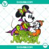Disney-inspired Minnie Mouse and Figaro characters celebrating Halloween in a festive PNG file.