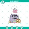Cute ghost reading in peace Halloween book lover design SVG for Cricut, featuring "Reading In Peace" RIP theme.