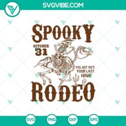 Spooky Rodeo Halloween SVG for Cricut, featuring a western-themed design perfect for Halloween crafts.