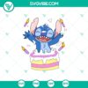 Stitch Disney birthday cake SVG featuring Lilo and Stitch characters for Cricut, ideal for a themed birthday party.