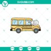 Cute silly goose and school bus design SVG for Cricut, featuring fun and playful elements. Great for crafts and projects.