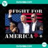 Trump Fight For America US Flag PNG with patriotic design in red, white, and blue colors, ideal for social media and online use.