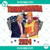 Trumpmania 2024 digital art featuring Donald Trump and Hulk Hogan, ideal for fans of both iconic figures in PNG format.