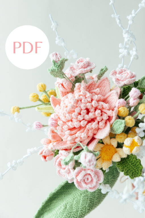 Pink Protea Cynaroides Wedding Bouquet PDF pattern 2