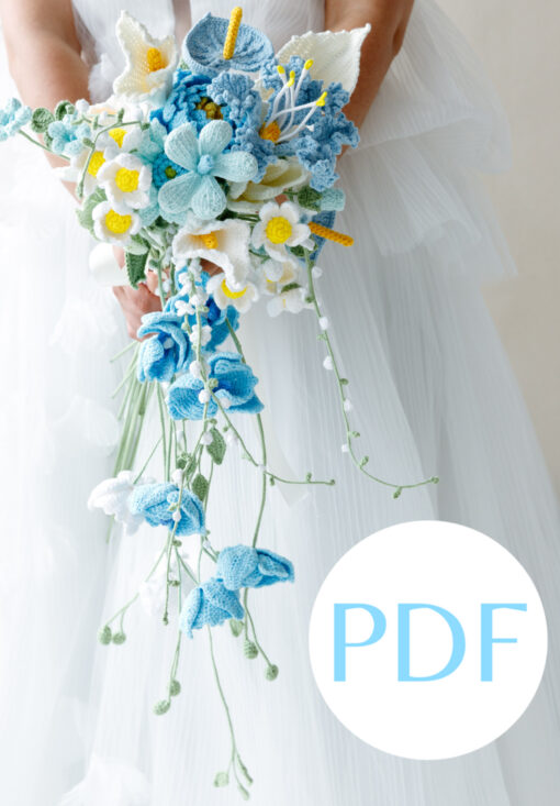 Light Blue Wedding Bouquet PDF pattern 3