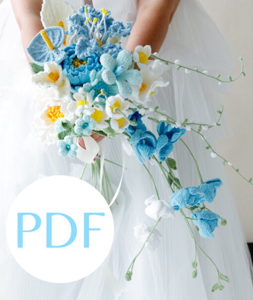 Light Blue Wedding Bouquet PDF pattern 2