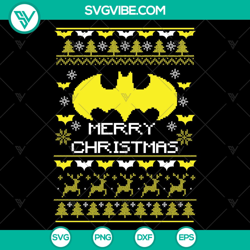 Batman Merry Christmas SVG Files, Batman Ugly Christmas Design SVG Download Batman Merry Christmas SVG files with Ugly Christmas Design, perfect for downloading.