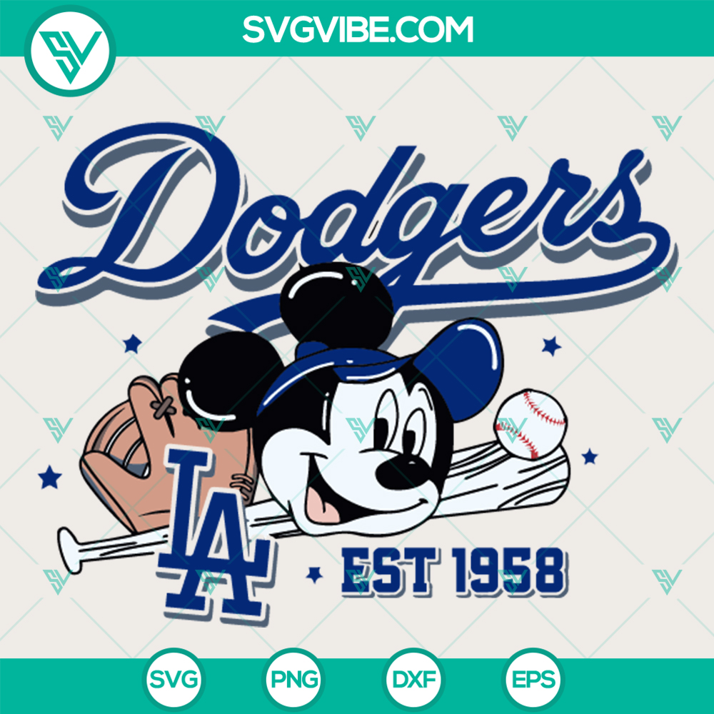 Dodgers20Mickey20Est.20195820SVG2020LA20Dodgers20MLB20SVG2020Disney20LA20Dodgers20SVG20Design.jpg Dodgers Mickey Est. 1958 SVG featuring LA Dodgers MLB logo and Disney design, ideal for fans and sports enthusiasts.