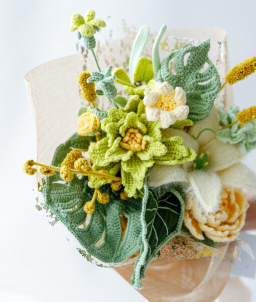 Green Couture Rose Tilia Bouquet PDF pattern 1