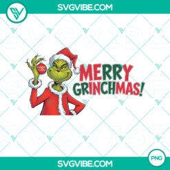 Grinch Merry Christmas PNG - Cheerful and Humorous Holiday Graphic for Festive Celebrations, spreading Christmas Cheer.