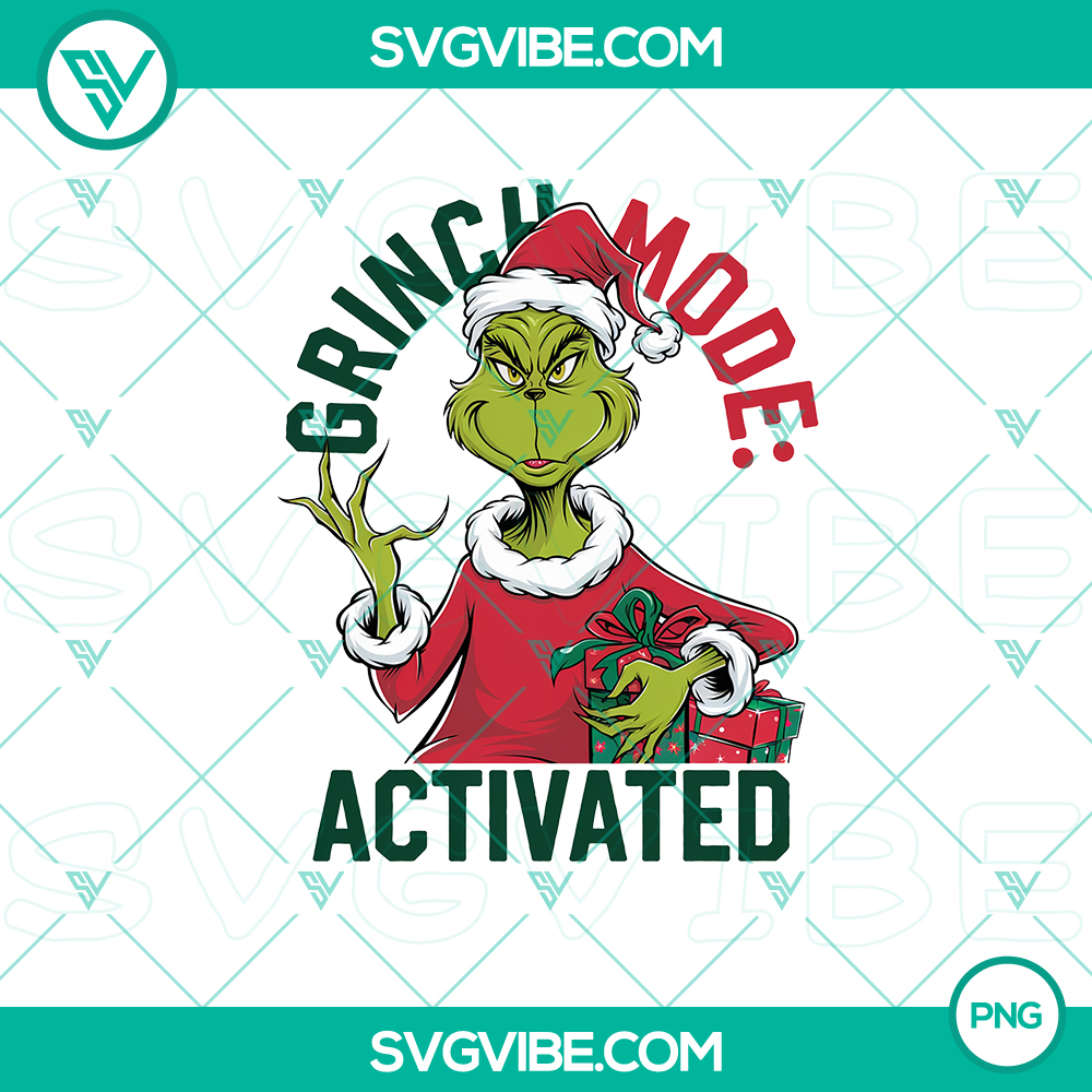 Grinch Mode Activated Christmas PNG – Funny and Festive Holiday Design Grinch Mode Activated Christmas PNG - Humorous holiday design with festive elements, perfect for Christmas merchandise.