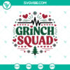 Grinch Squad Merry Christmas SVG - Funny holiday design file with DXF, EPS, and PNG formats for downloading.