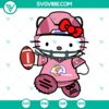 Hello Kitty LA Rams football SVG in pink color, Los Angeles Rams SVG images, cute and stylish design for fans.