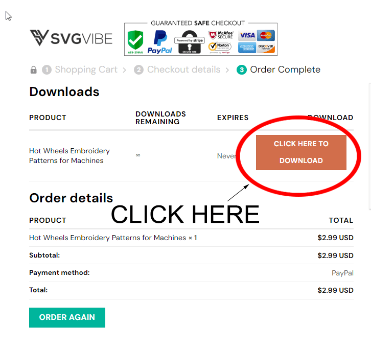 Purchase Digital Files, Download Digital Files, Digital File Payment Process